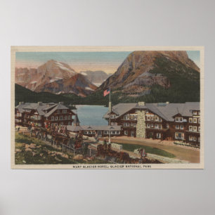 Glacier National Park, MT - Många Glacier Hotel 2 Poster