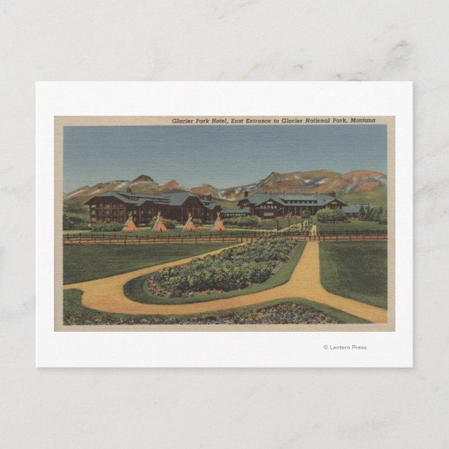 Glacier National Park, MT - Park Hotel Öster Vykort (Framsida)