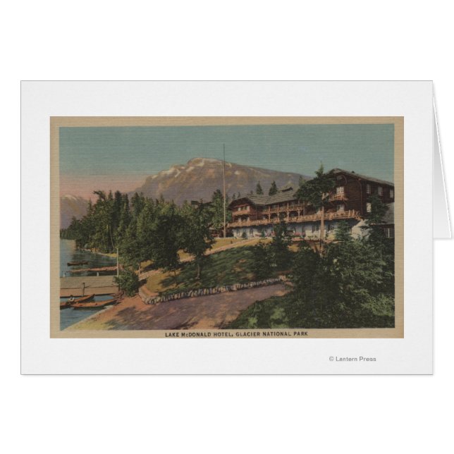 Glacier National Park, MT - Sjö McDonald Hälsningskort (Framsidan Horizontal)