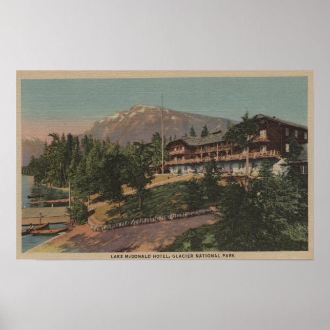 Glacier National Park, MT - Sjö McDonald Poster (Framsidan)