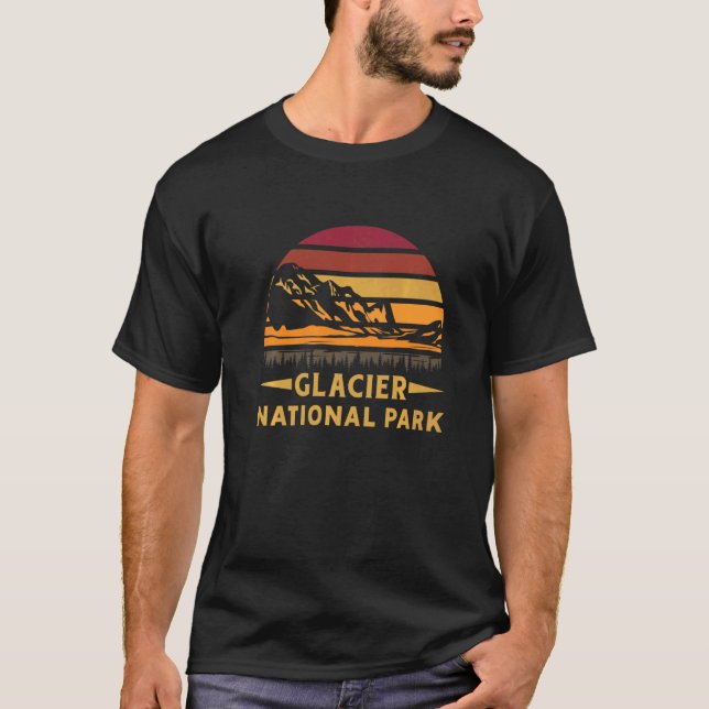Glacier National Park National Park Hiking Vacatio T Shirt (Framsida)