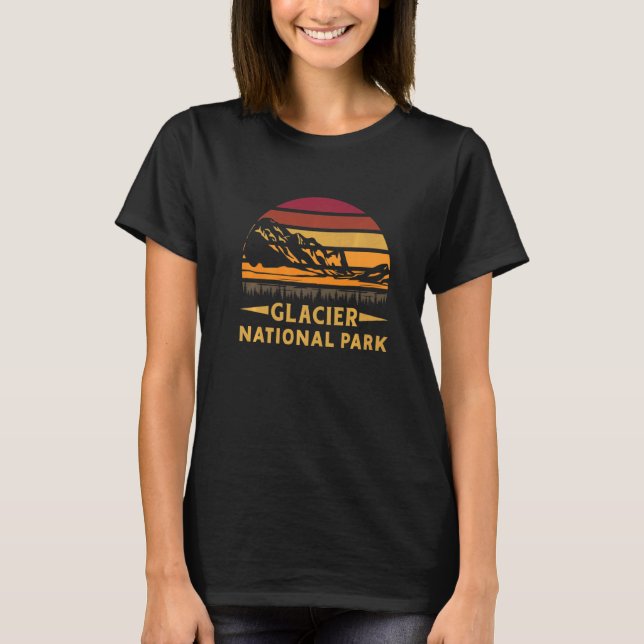 Glacier National Park National Park Hiking Vacatio T Shirt (Framsida)