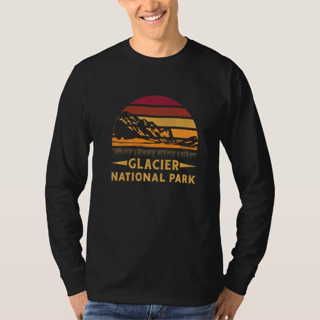 Glacier National Park National Park Hiking Vacatio T Shirt (Framsida)