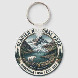 Glacier National Park Nyckelring | Montana Mountai