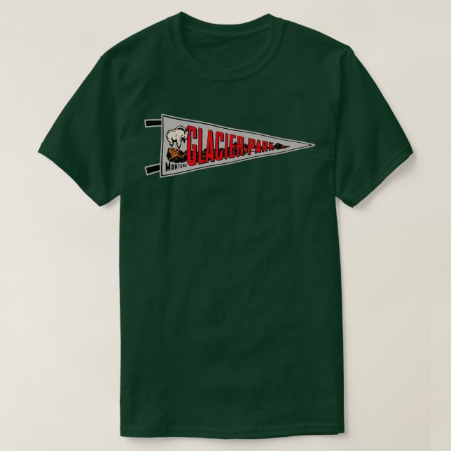 Glacier National Park Pennant 1 T Shirt (Design framsida)