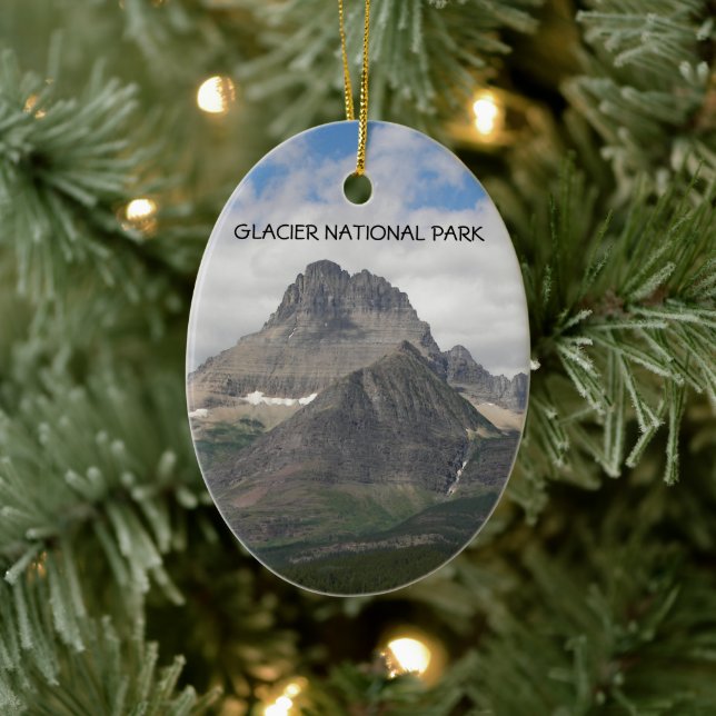 Glacier National Park Photo Julgransprydnad Keramik (Träd)