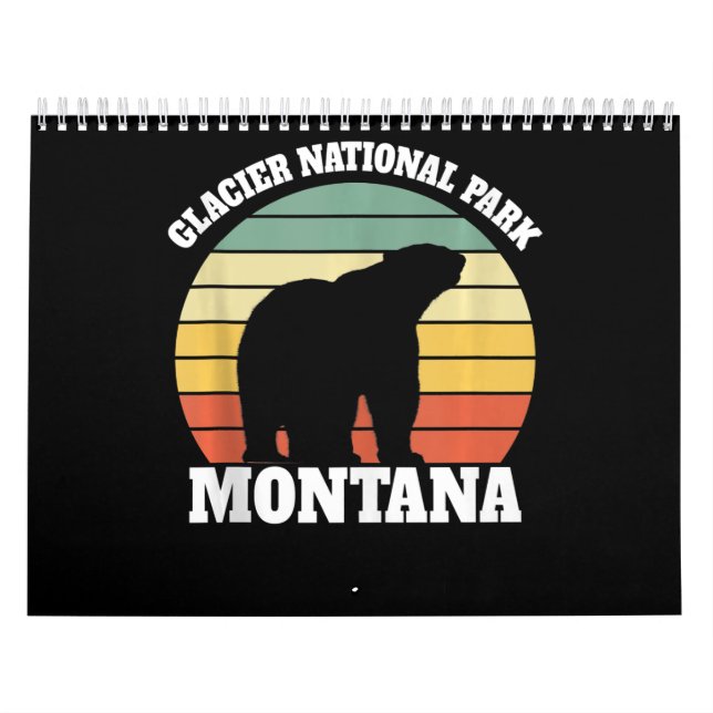 Glacier National Park Polar Bear Älskare Kalender (Omslag)