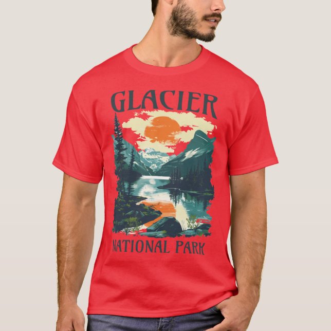 Glacier National Park present T Shirt (Framsida)