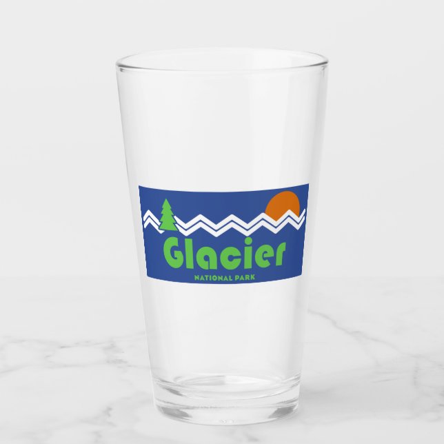 Glacier National Park Retro Glaskopp (Framsida)