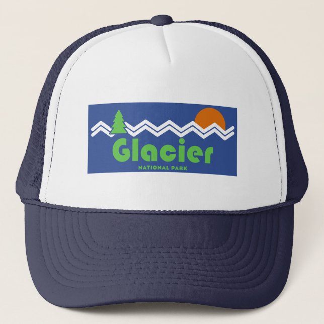 Glacier National Park Retro Keps (Framsida)