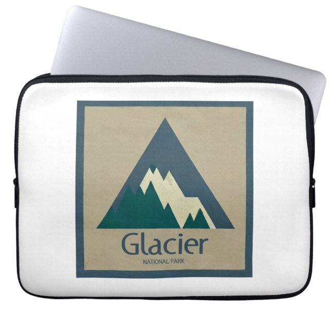 Glacier National Park Rustic Laptop Fodral (Framsidan)