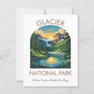 Glacier National Park Scenne-vykort Vykort
