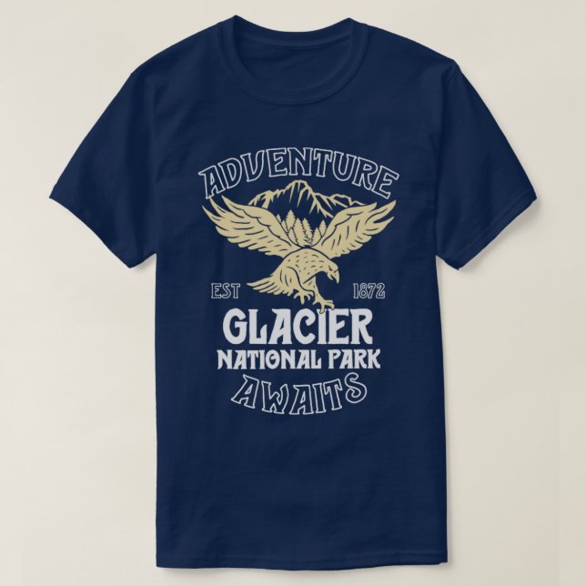 Glacier National Park Shirt Eagle Montana Adventur T (Design framsida)