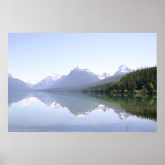 Glacier National Park Sjö McDonald Reflection Poster