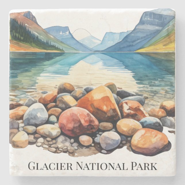Glacier National Park Stone Underlägg (Framsidan)