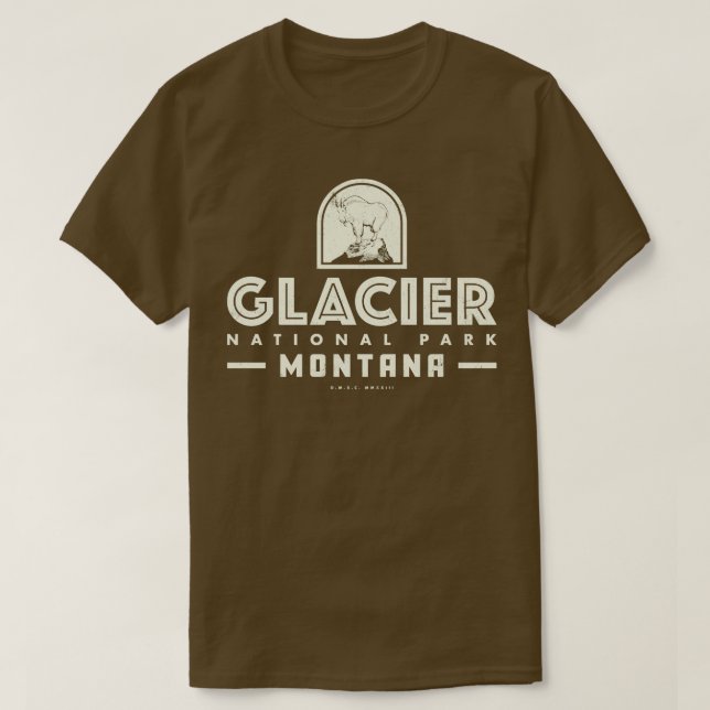Glacier National Park Tan T Shirt (Design framsida)