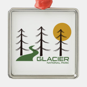Glacier National Park Trail Julgransprydnad Metall