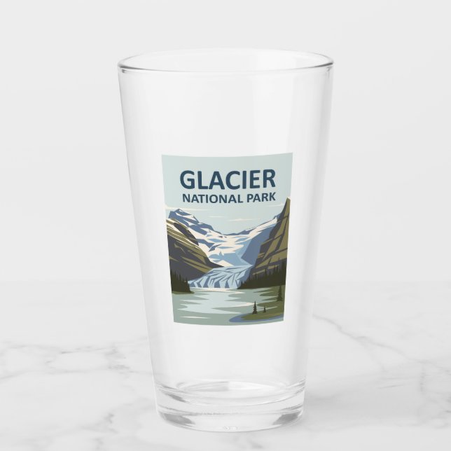 Glacier National Park Travel Art Glaskopp (Framsida)