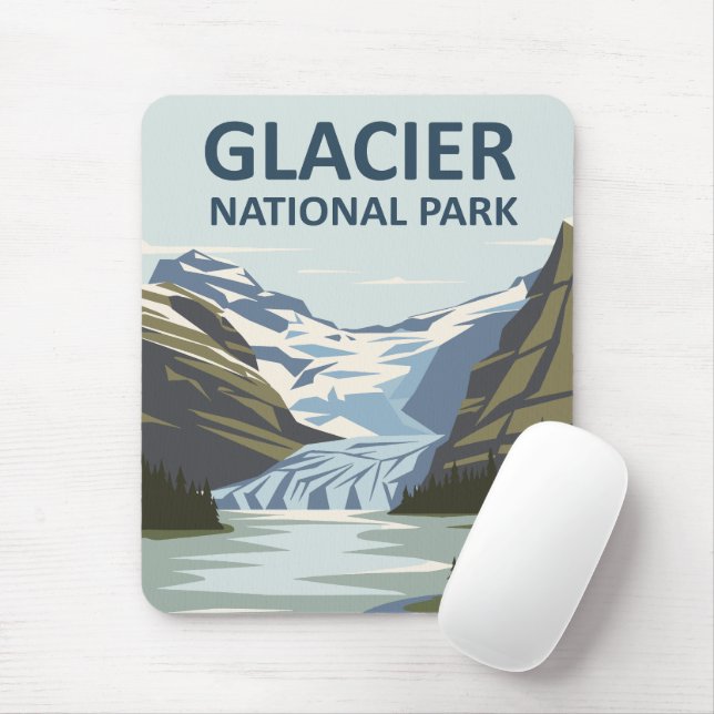 Glacier National Park Travel Art Musmatta (Med mus)
