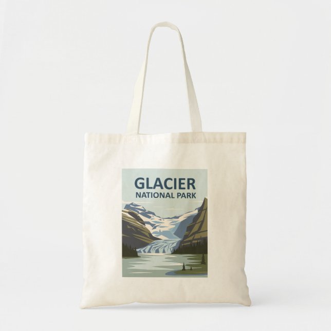 Glacier National Park Travel Art Tygkasse (Framsidan)