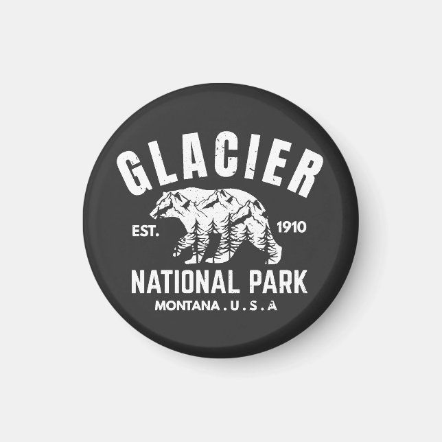 Glacier National Park USA Montana Magnet (Framsidan)
