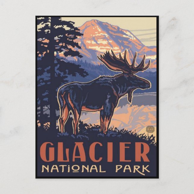 Glacier National Park Vykort (Framsida)