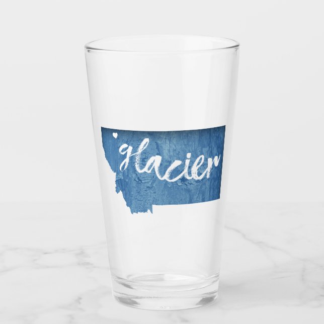 Glacier National Park Wood Grain Glaskopp (Framsida)