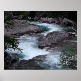 Glacier National Park Woodland Stream Photo Poster