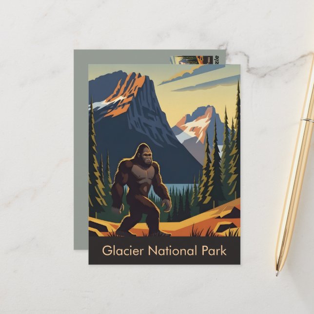 Glacier National Park WPA vykort (Fram/Back In Situ)