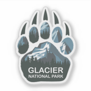 Glacier nationalpark Bear Tass Klistermärken