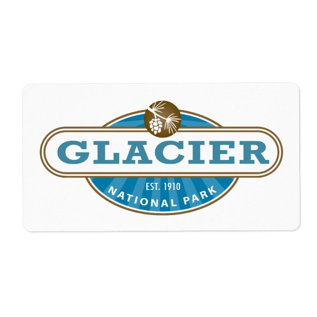Glacier nationalpark fraktsedel (Framsidan)
