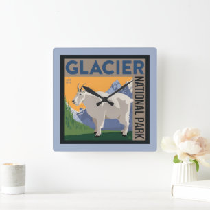 Glacier nationalpark Getter Fyrkantig Klocka
