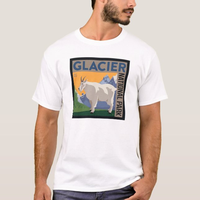 Glacier nationalpark | Getter T Shirt (Framsida)