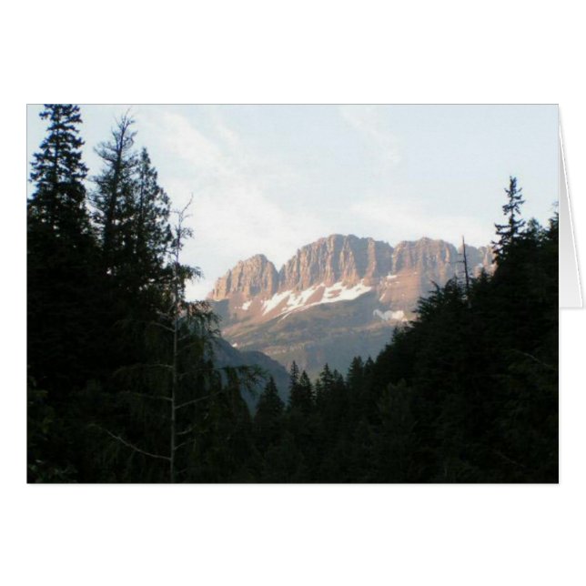 Glacier nationalpark hälsningskort (Framsidan Horizontal)