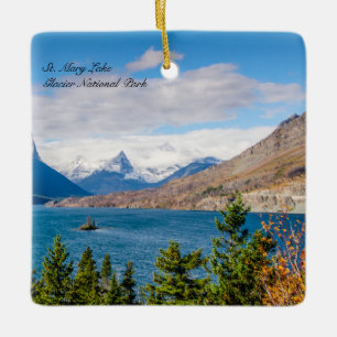 Glacier nationalpark julgransprydnad keramik
