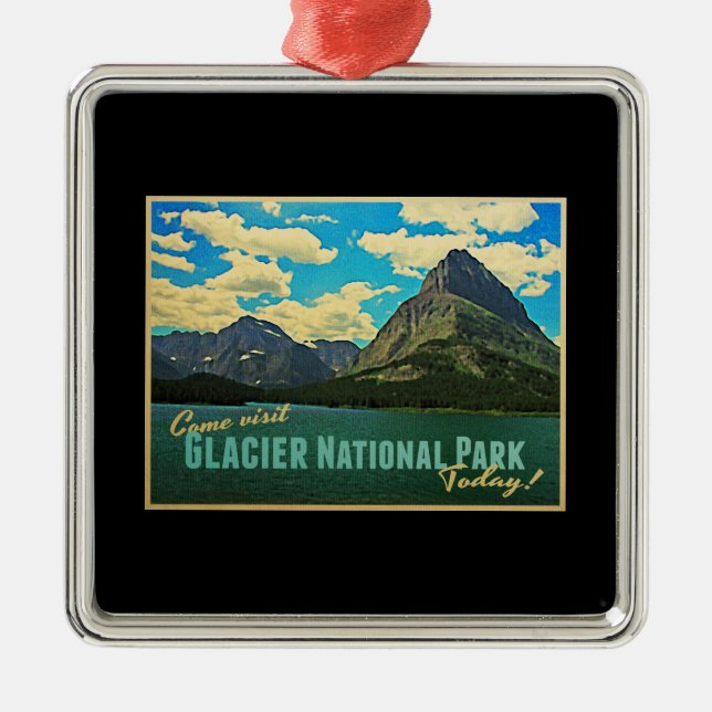 Glacier nationalpark julgransprydnad metall (Framsidan)