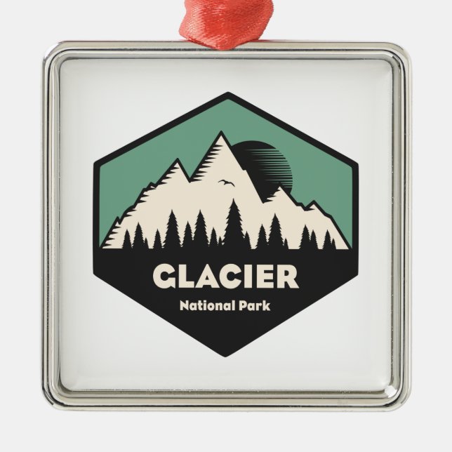 Glacier nationalpark julgransprydnad metall (Framsidan)