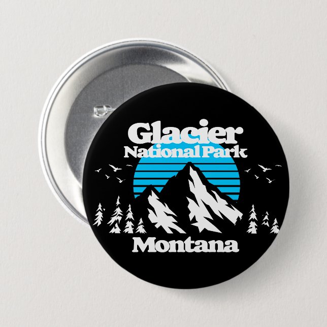Glacier nationalpark knapp (Framsida & baksida)