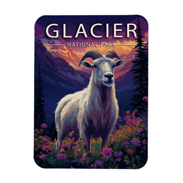Glacier nationalpark magnet (Vertikal)