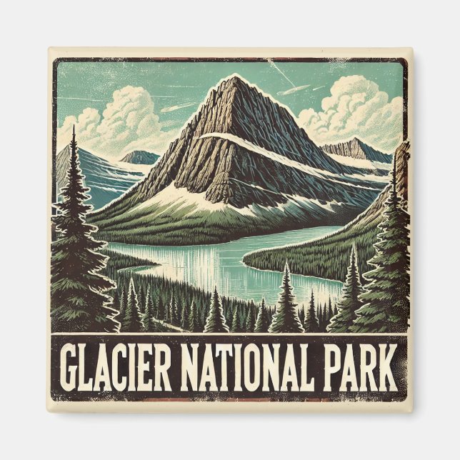 Glacier nationalpark magnet (Framsidan)