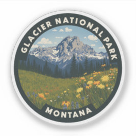Glacier nationalpark Montana Vintage resor Klistermärken