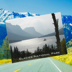Glacier nationalpark St Mary Sjö Travel Vykort