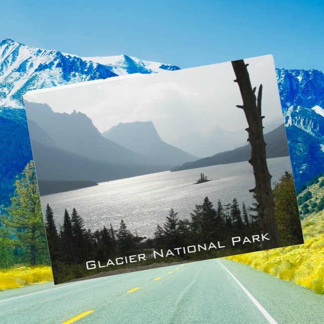 Glacier nationalpark St Mary Sjö Travel Vykort (In Situ Road)