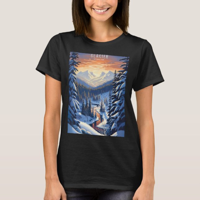 Glacier nationalpark t shirt (Framsida)