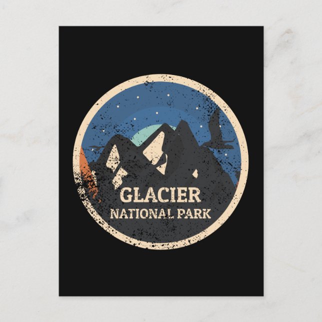 Glacier nationalpark vykort (Framsida)