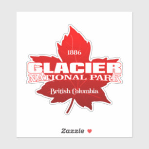 Glacier NP (Kanada)(maple löv) Klistermärken
