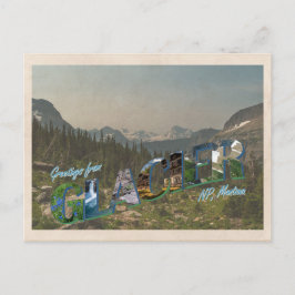 Glacier NP Vintage Stil vykort