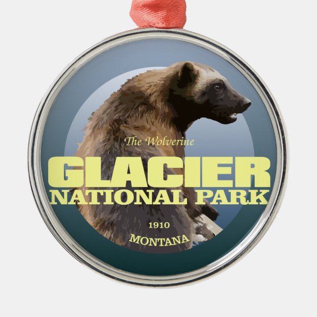 Glacier NP (Wolverine) WT Julgransprydnad Metall (Framsidan)