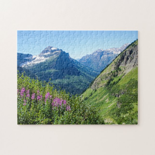 Glacier Park blommor Pussel (Horisontell)