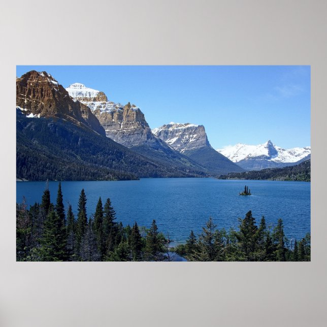 GLACIER PARK - ST. MARY S SJÖ POSTER (Framsidan)